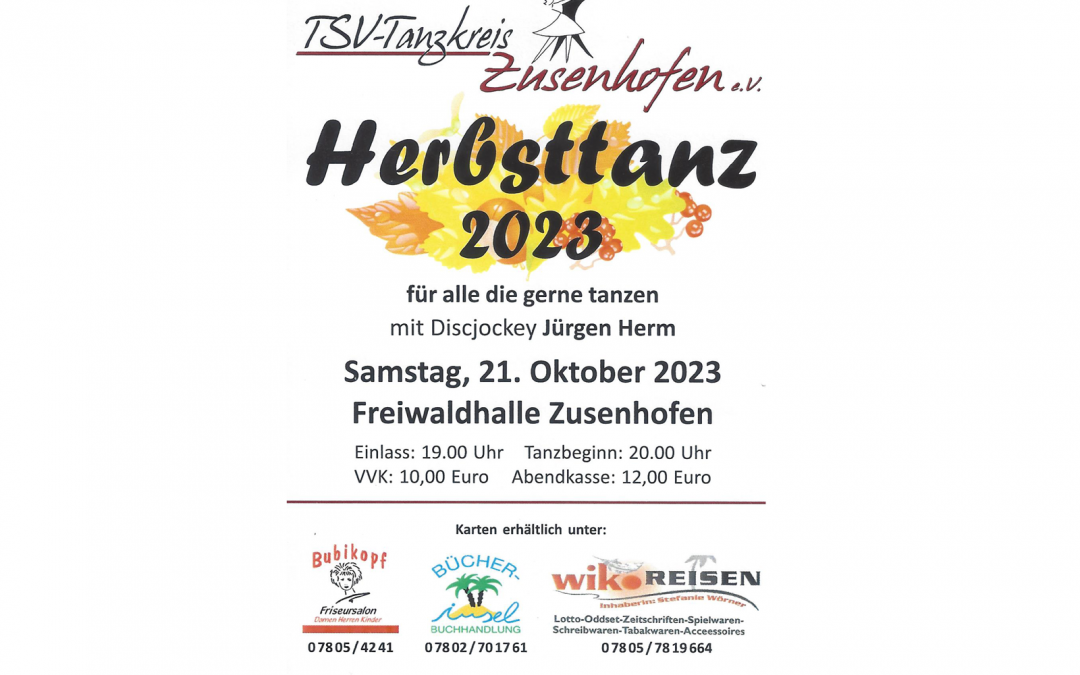 Herbsttanz in Zusenhofen am 21.10.2023